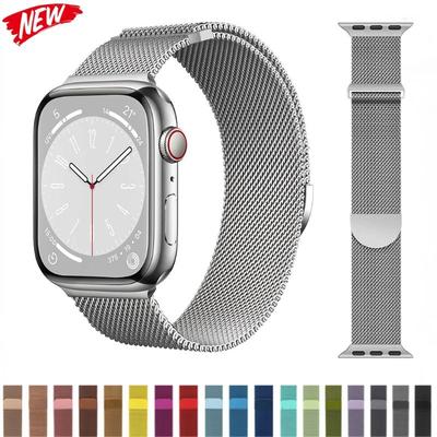 Correa Milanesa para Banda de Apple Watch Ultra2 49mm 10 11 46mm 9 8 7 45mm 41mm Pulsera Magnética de Metal para iWatch 6 5 4 SE2 44mm 40mm 42mm