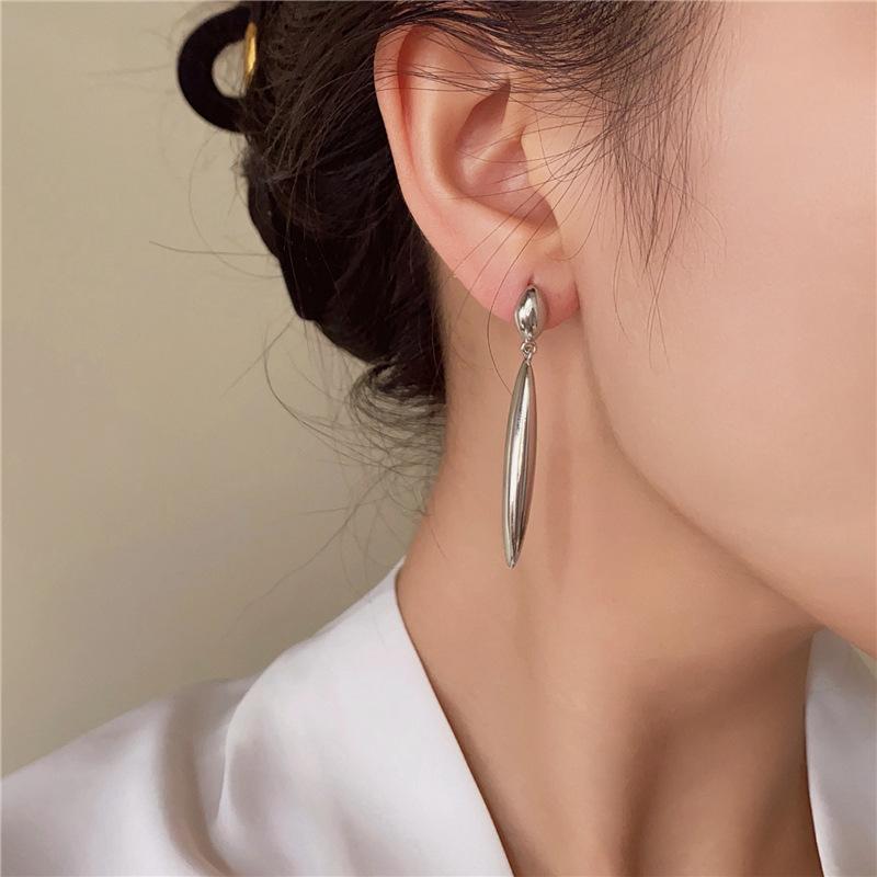 New 925 Sterling Silver Long Earrings Women Charm Simple Style Earrings Birthday Gift for Friends Exquisite Jewelry Accessories