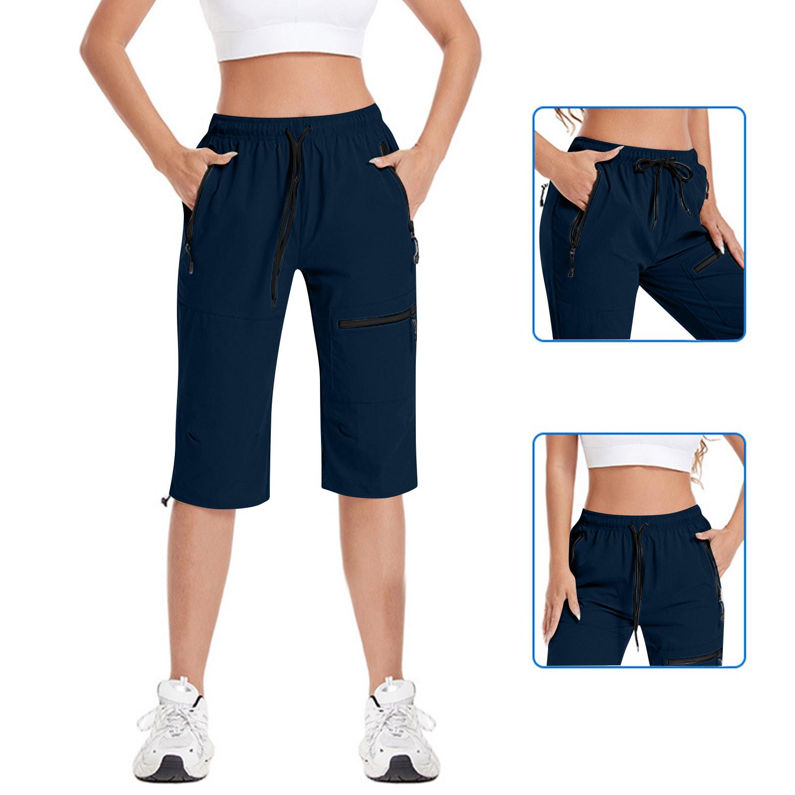 

Женские плиссированные брюки-карго для походов с карманами M