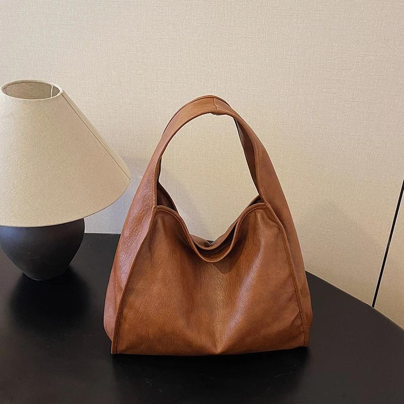 Versatile Large Capacity Soft Leather Bag  Commuter Shoulder Bag  High-End and Versatile  New Fashion