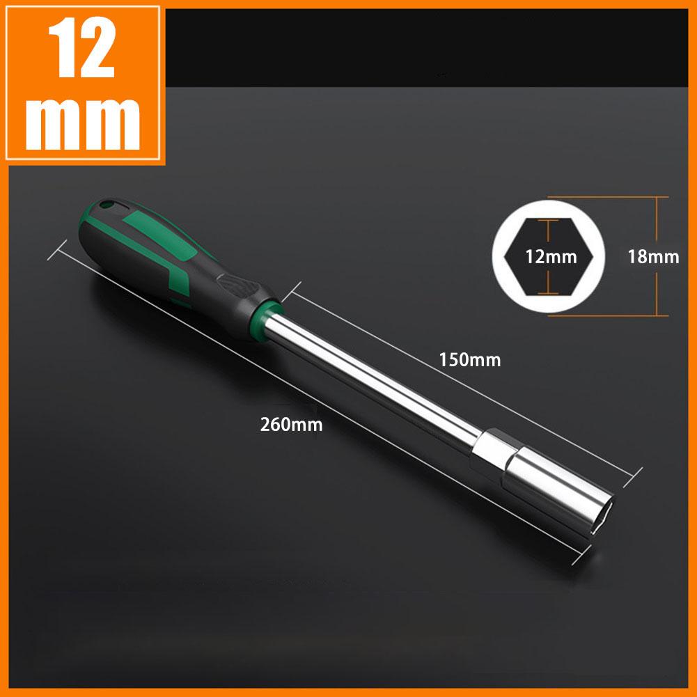 1 Stück Schraubendreher Steckschlüssel Sechskant Schraubendreher Sechskantmutter Schlüssel Verlängerungstreiber 5-14mm Metall Handwerkzeugteile Länge 150mm