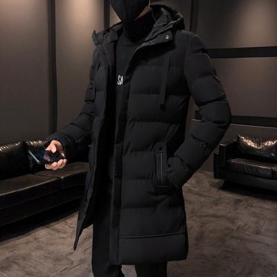 Men's Hooded Down Jacket Mid-length Winter Hooded Thicken Mid-length Hooded Men Warm Coat Winter Puffer Jacket Parka Overcoat