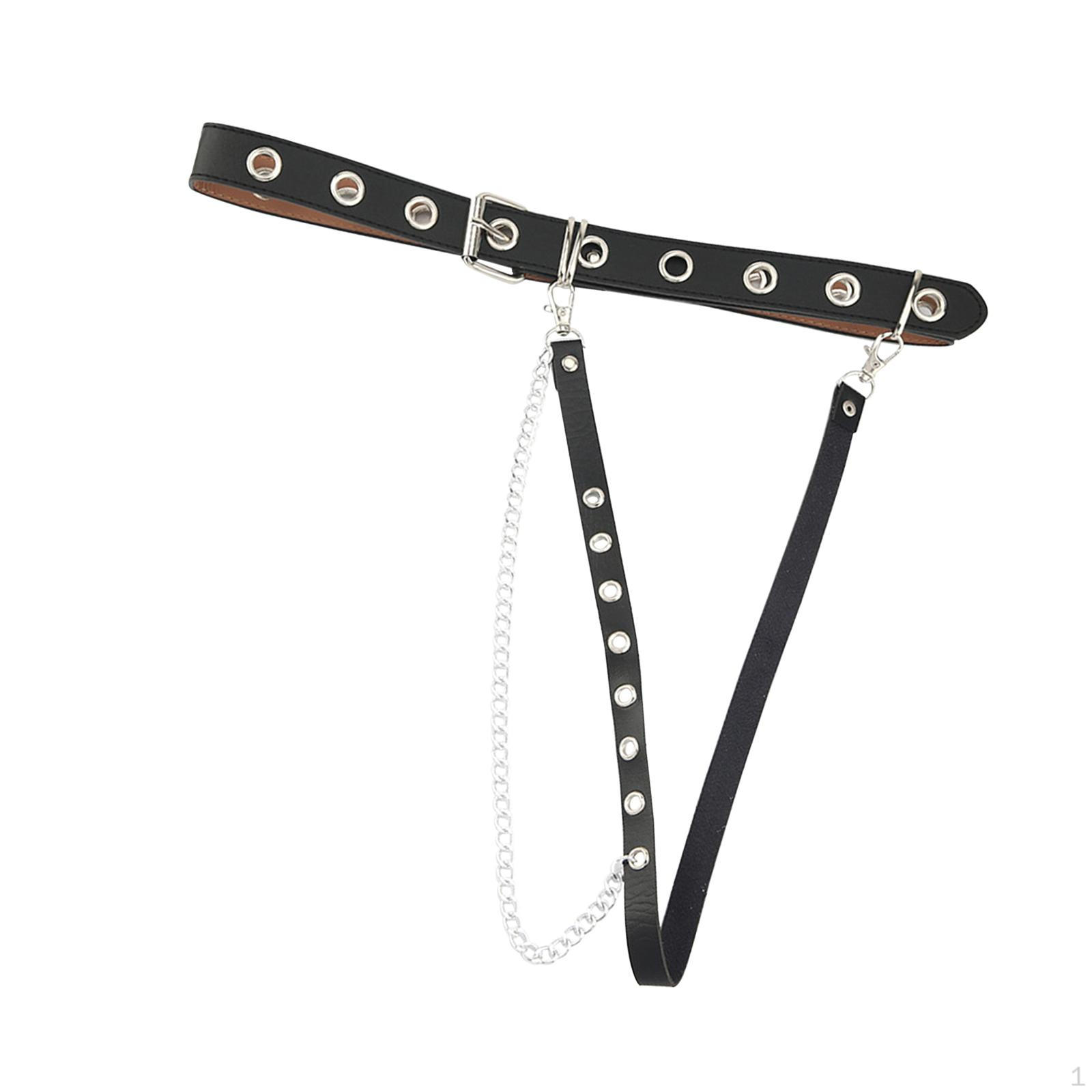 

Women Waist Chain Belt Strap Comfortable Decoration Harness for Bar Single row single Belt
