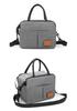 Insulated Solid Color Oxford Cloth Lunch Bag - Portable Bento Bag with Thickened Design and Crossbody Strap for Office Workers