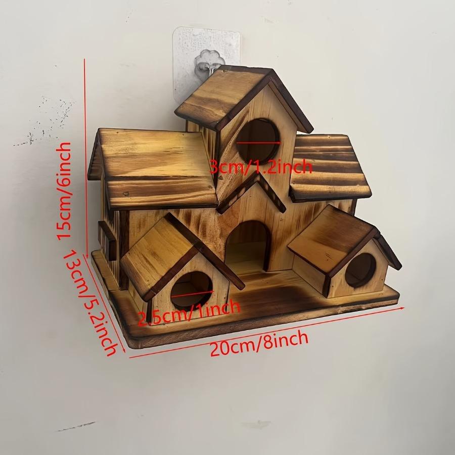 Casetta per uccelli creativa in legno fatta a mano per colibrì Casetta per uccelli appesa impermeabile Nido per colibrì Decorazioni per esterni da giardino