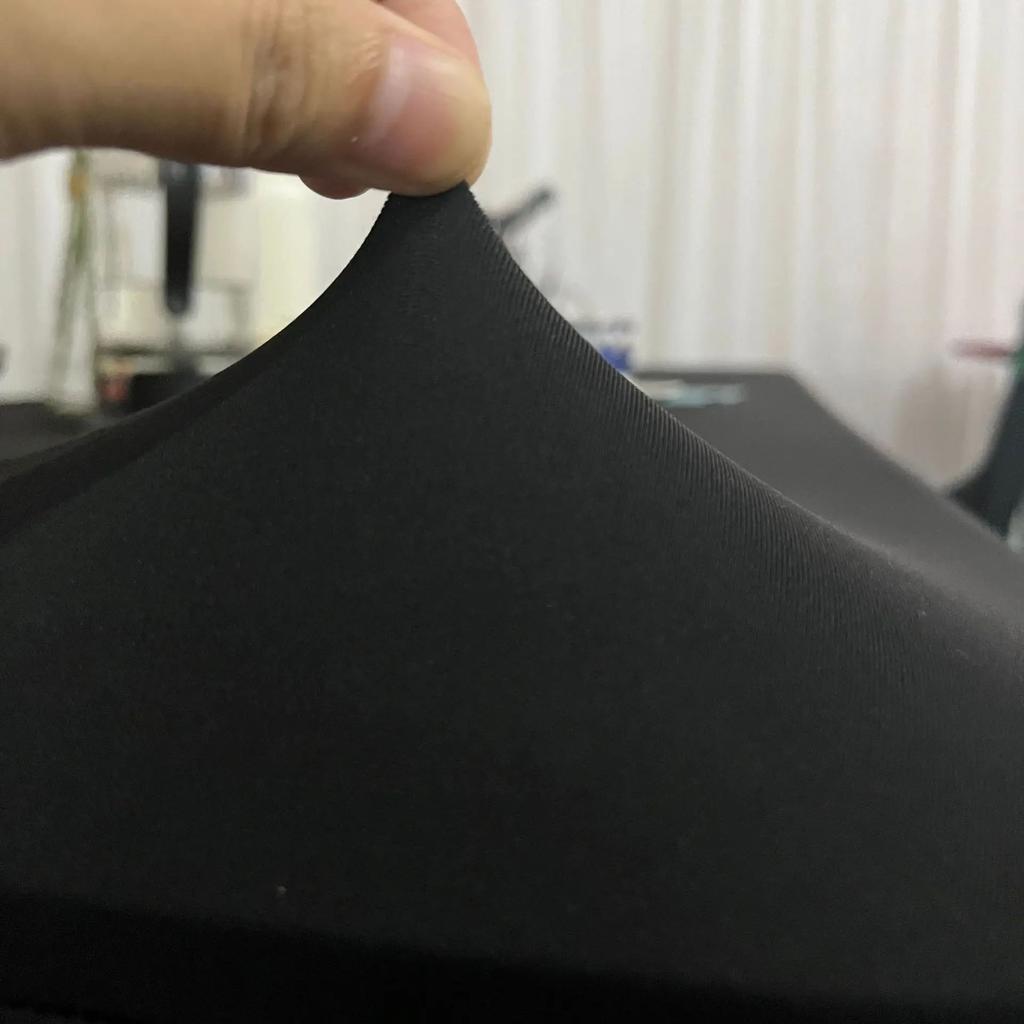 Cover For Banquet Catering Table, Black Skirting, Ruffle, 180X76 Cm