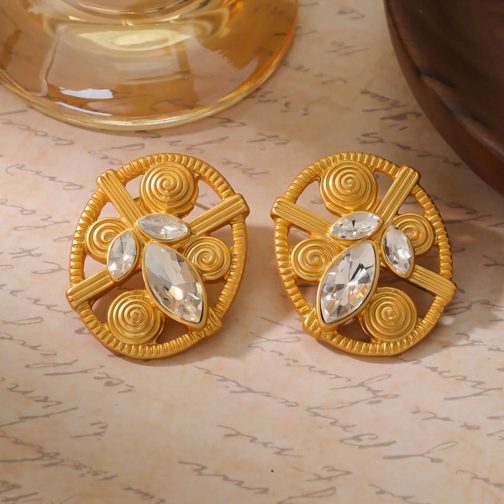 Medieval Vintage Luxury Vintage Clover Oval Earrings Vintage Earrings Earrings