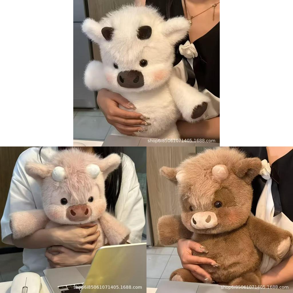 Plush Highland Cattle Toy Kids Gift With Polyester Fiber Stuffing For Childrens Comfort