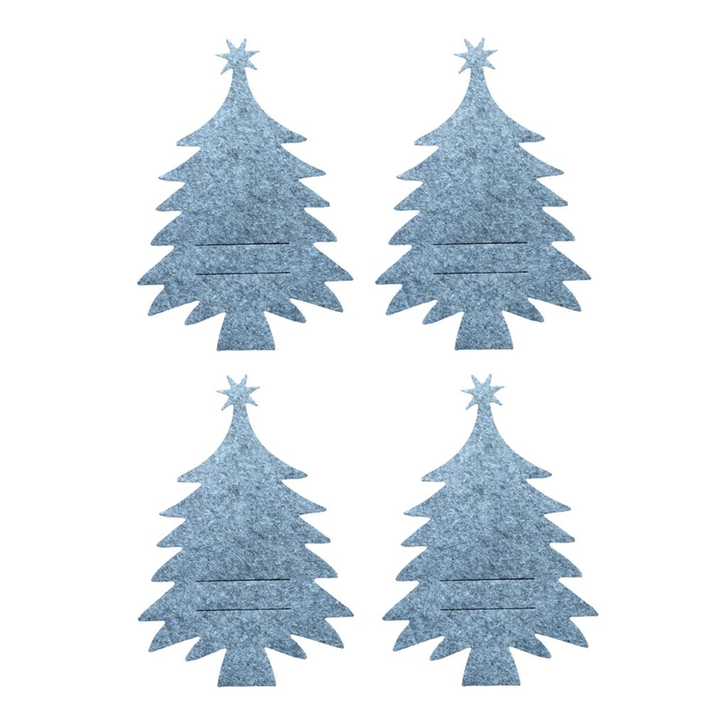 4pcs Christmas Tree Cutlery Holder for Kitchen Tableware Fork Knife Spoon Bags