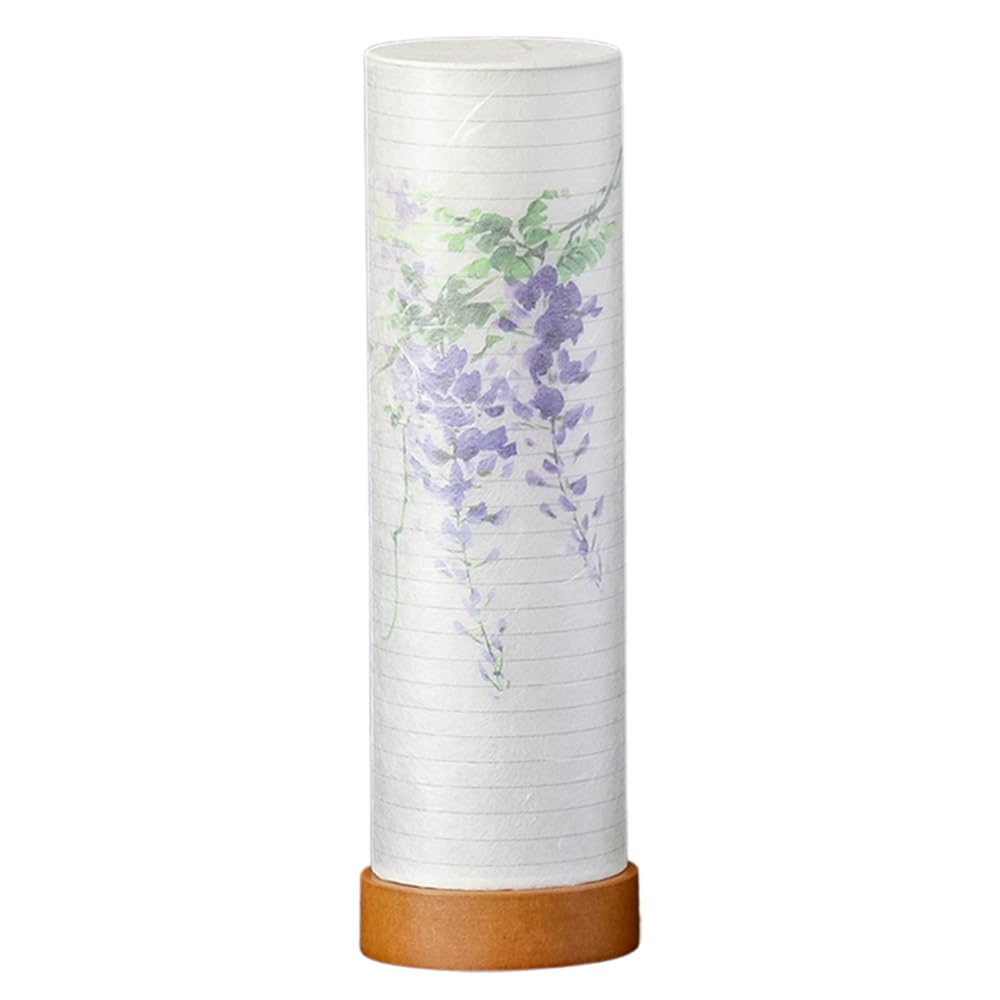 

Bon Festival Lantern No.2901F Wisteria Cordless Japanese Lantern, Modern Cordless Double-Layered