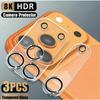 3PCS 3D Camera Protector For iPhone 17 Pro Max Lens Glass For iPhone 17Pro 17 Air Tempered Glass Black Circle Protective Case 4