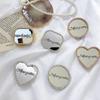 Han Paste Adjustable Love Mirror Rhinestone Round Mirror Mobile Phone Tablet Lazy Desktop Air Cushion Bracket