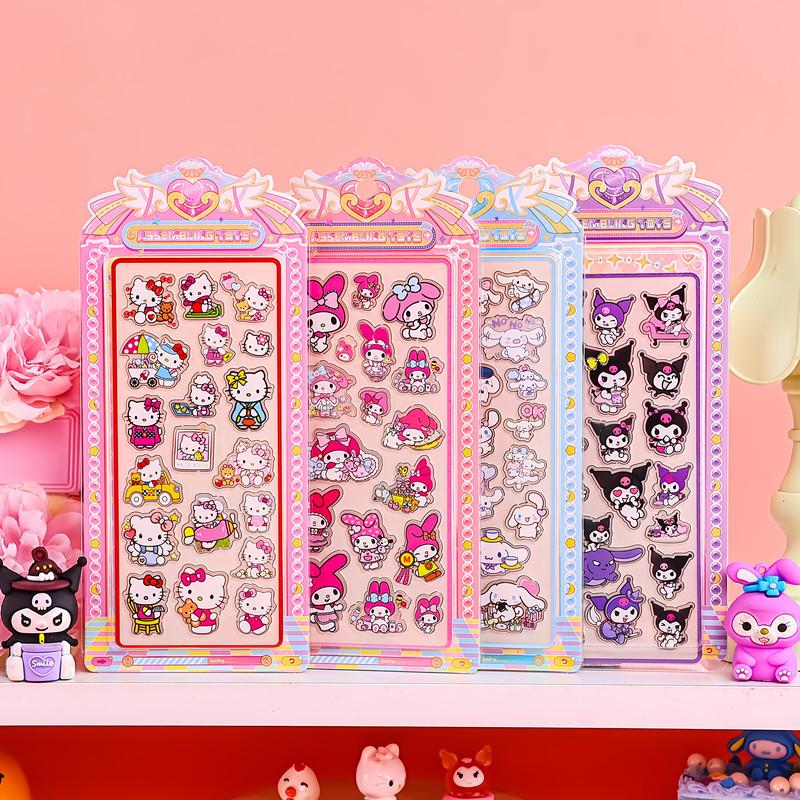 

Latest Acrylic Decorative Stickers Happy Children s Ingenious Cartoon Acrylic Stickers Princess Decorative Material Scene Stickers W144102WW-
