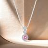Elegant S925 Sterling Silver Zircon Circle Pendant Necklace - Luxurious, Versatile, High-End Fashion Accessory.