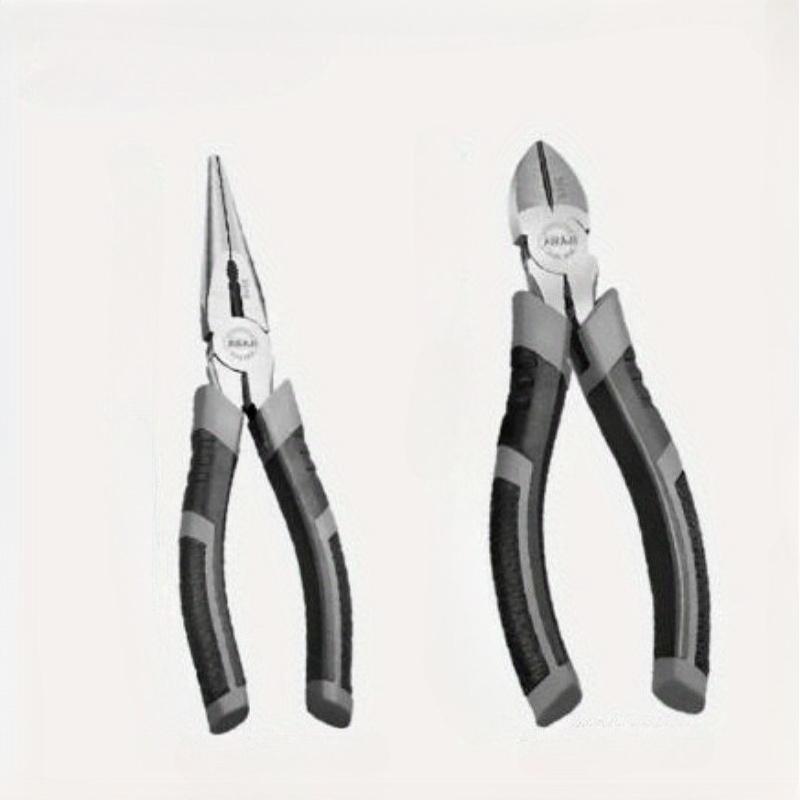 2pcs Multifunctional Diagonal Pliers Needle Nose Pliers Hardware Tools Universal Wire Cutters Electrician