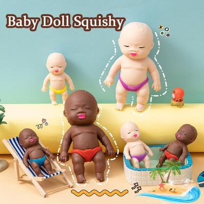 Funny Doll Squishy Toys Simulation Baby Squeeze Fidget Toy Slow Rebound Sensory Stress Relief Pinch Spoof Novelty Toy Gift Idea
