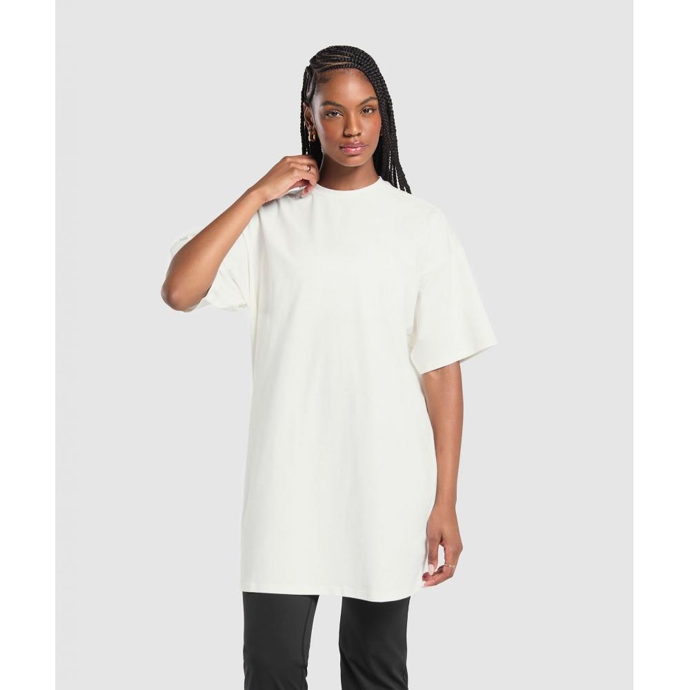 

Футболка Gymshark Oversize, платье, мягкое, белое, B1b8h Wcmy XXS