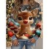 New Cute Elk 3D Printed Ugly Xmas Sweater Merry Christmas Animals Graphic Sweatshirts Reindeer Unisex Pullovers Tracksuit Tops