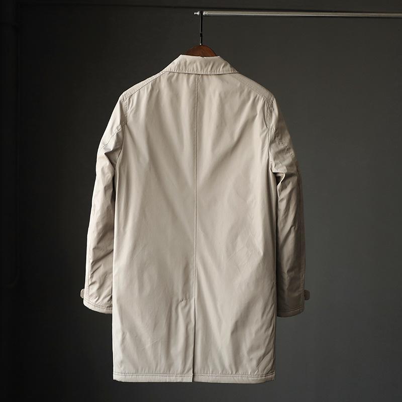 Autumn and Winter Waterproof and Tear-resistant Cotton Coat Japanese Style Quilted Warm Men's Mid-length Windbreaker
