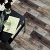 1roll 20x300cm Wood Grain Floor Stickers PVC Self-Adhesive Thickened Waterproof Wall Stickers, for Living Room Office Home Decor