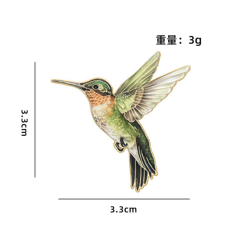 Personalized and creative colorful hummingbird badge new clothes accessories cute brooch bird clothes bag accessories