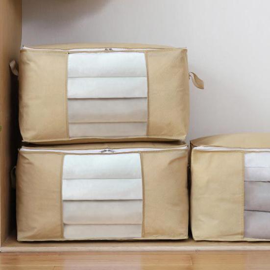 Quilt-Aufbewahrungstasche, große Kapazität, wiederverwendbar, langlebig, feuchtigkeitsbeständig, faltbar, wasserdicht, hält Gepäck, Kleidung, Bettdeckenbeutel, Haushaltsbedarf ordentlich