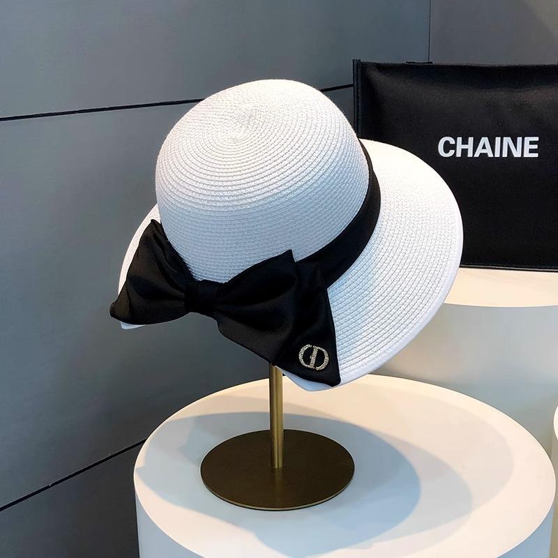 

Премиальная темпераментная соломенная шляпа с бантом, солнцезащитная шляпа для путешествий, морского отдыха, защиты от солнца, соломенная пляжная шляпа с большими полями Adjustable белый