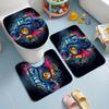 Tractor (5) Flannel Toilet 3 Piece Set Soft Bathroom Toilet Seat Cover Non-Slip Bath Rug Home Bathroom Decor