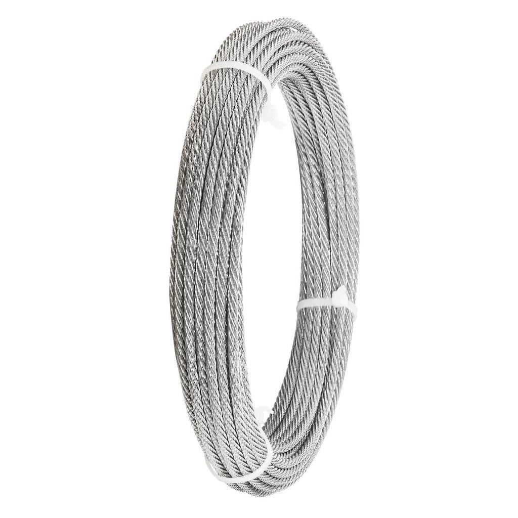 3.2 Mm Wire Rope Kit, 12.2 M Length, 316 Stainless Steel Wire Cable, 7.1 kN Breaking Strength, 7 X 7 Strands Construction, Steel Cable for Deck