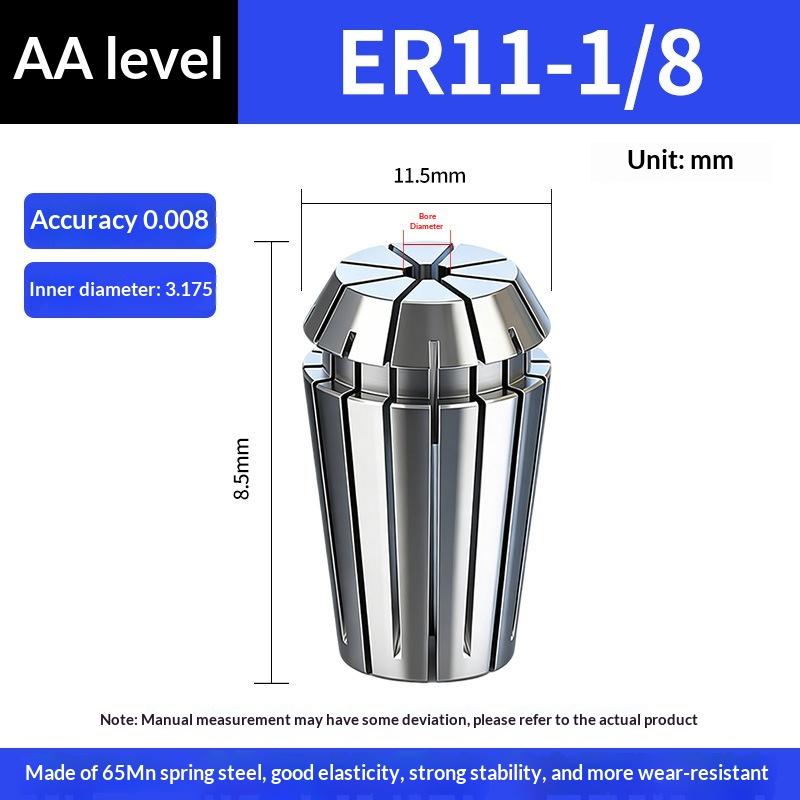 Er11 Er16 Er Spring Collet Chuck 0.005Mm Accuracy 0.008Mm For Cnc Milling Tool Holder Engraving Machine Spindle