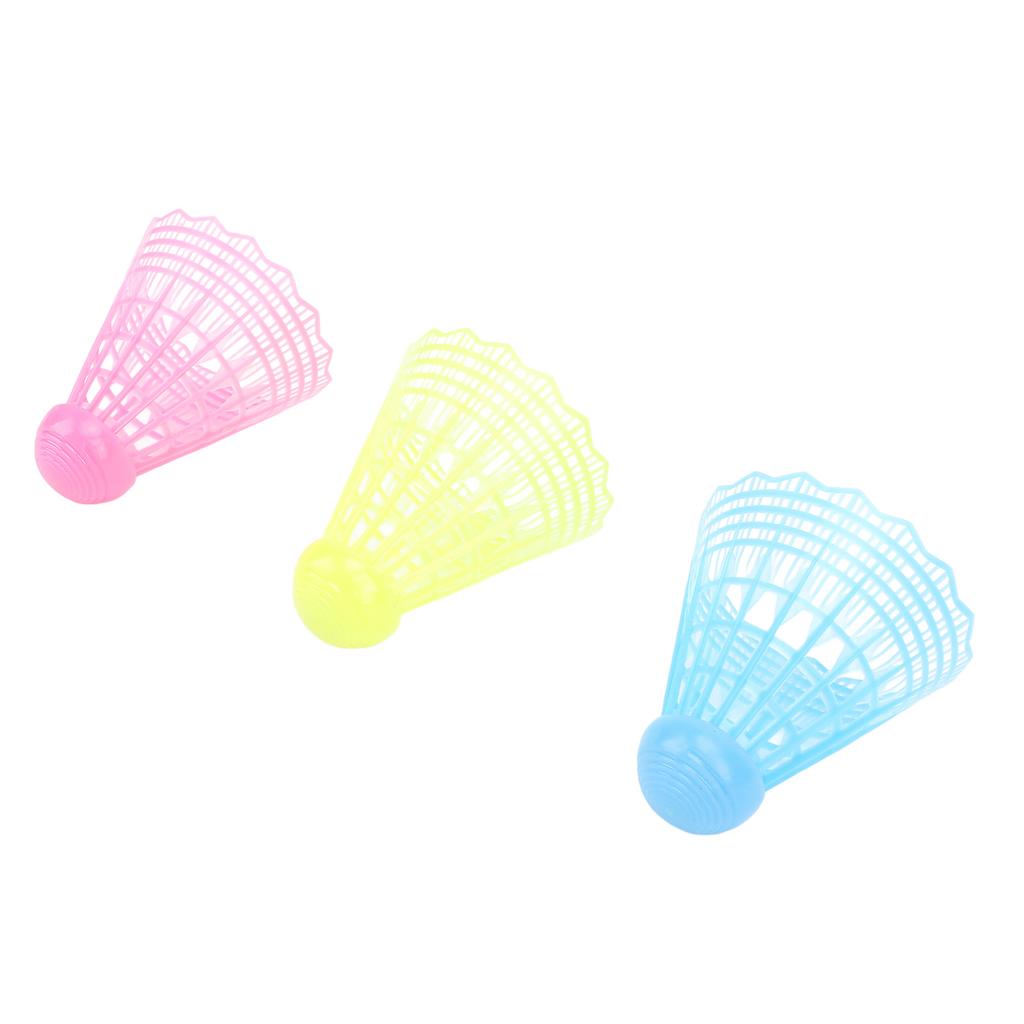 3Pcs LED Badminton Shuttlecocks Blue Yellow Pink Nylon Lighting Glow in The Dark Night Badminton