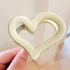 4pcs/set Plastic Hair Claw Clip Small Matte Color Hollowed Square Heart Geometric Shark Clips Hair Clip Women Hair Accessories