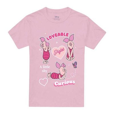 Winnie the Pooh Unisex Adult Cute And Curious Piglet T-Shirt