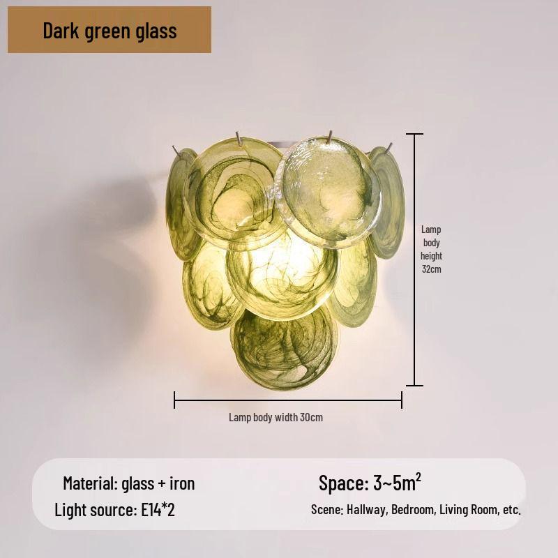 Elegant Vintage Ink Green Glass Chandelier for Living Room or Master Bedroom
