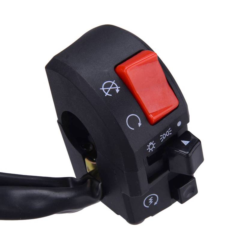 1 Pair 7/8inch 7/8" 22mm Motorcycle Handlebar Horn Turn Signal Lamp Fog Light Headlight Control On-off Start Kill Switch Button