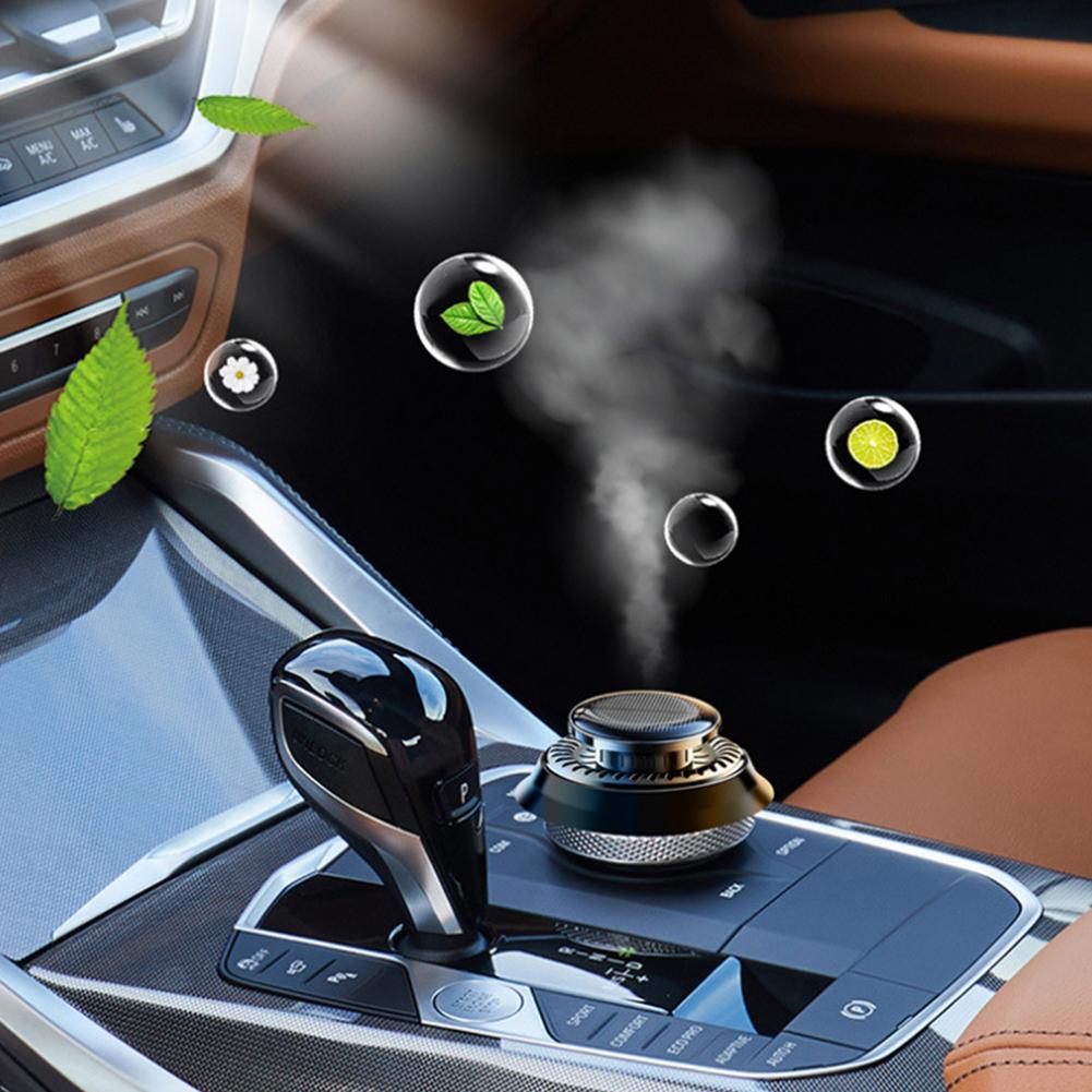 Solar Car Fragrance Vehicle Air Freshener Automatic Rotation Car Aroma Diffuser for Essential Oils Car Perfume Odor Remover