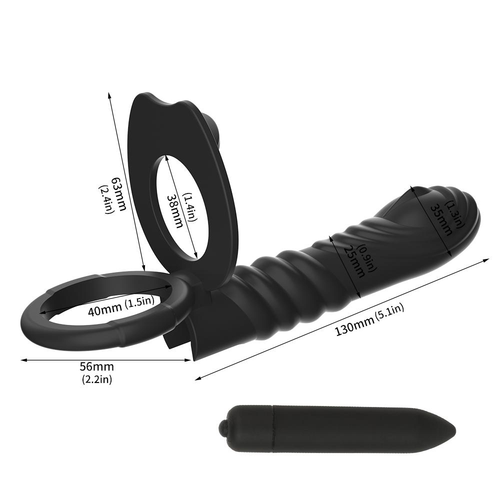 Double Penetration Penis Dildos Vibrators Prostate Massager For Women Men Anal Beads Butt Plug Sex Ring G Spot Massage Vagina