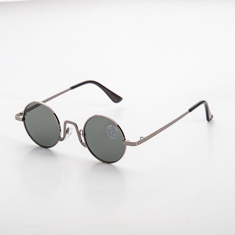 Shatar Round Crystal Sunglasses For Men Driving Small Size Internet Celebrity Model Glasses  Women Metal Framework High-Quality