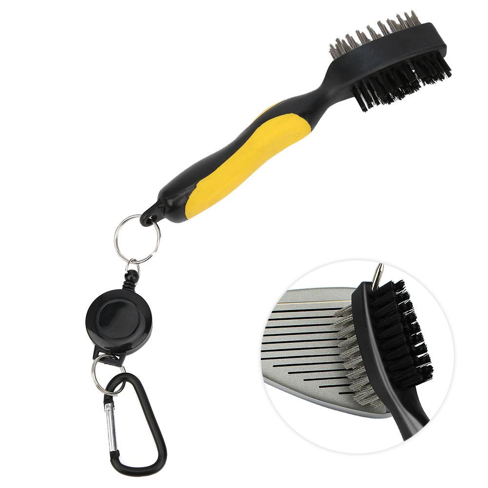 Golf Multifunktions-Reinigungsbürste Doppelseitig Faltbar Nylon Stahldraht Reiniger Zubehör