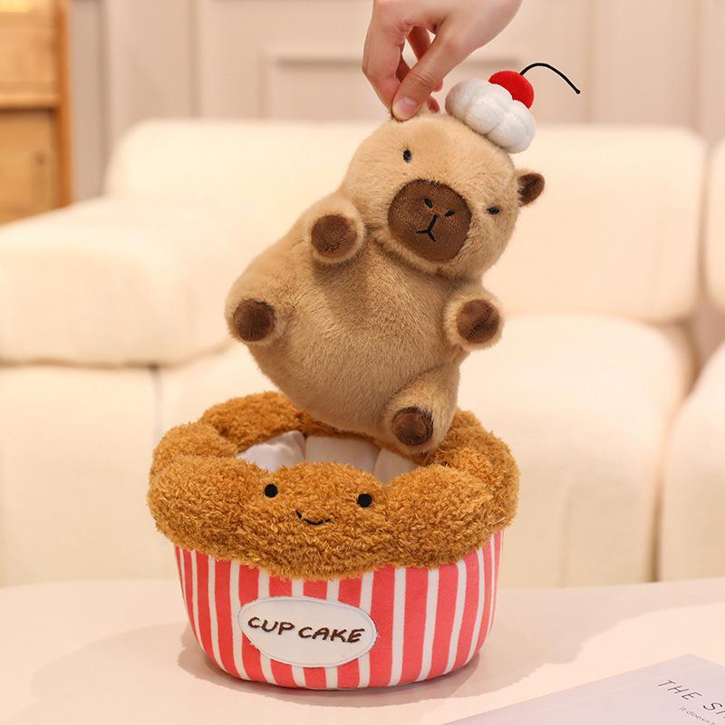 Dessert Pastry Capybara Plush Toy - Toast Bread Pillow for Kids' Birthday