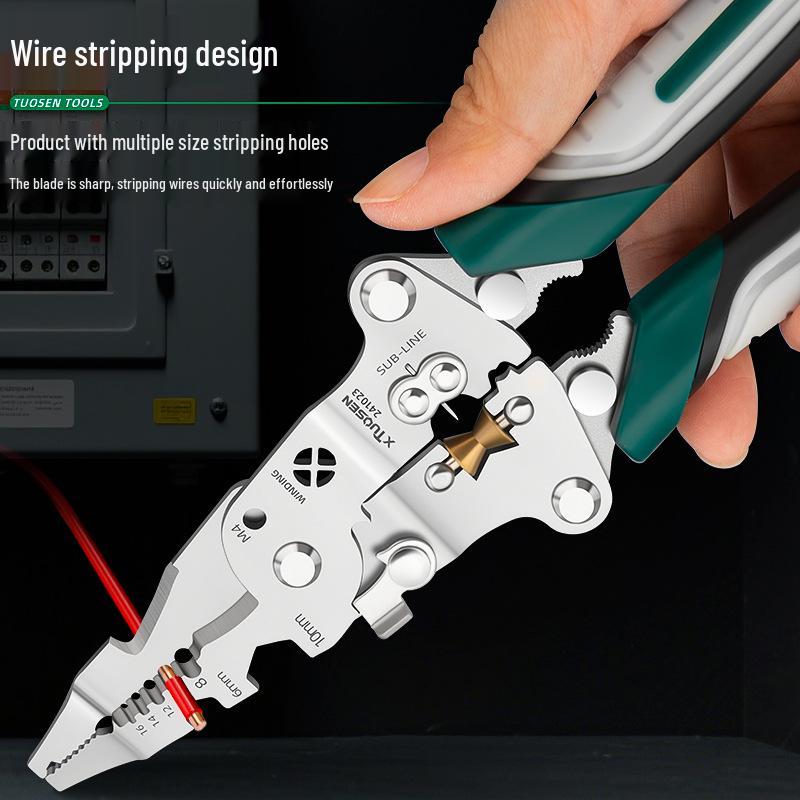 Tuosen Multifunctional Electrician's Wire Stripping and Crimping Pliers
