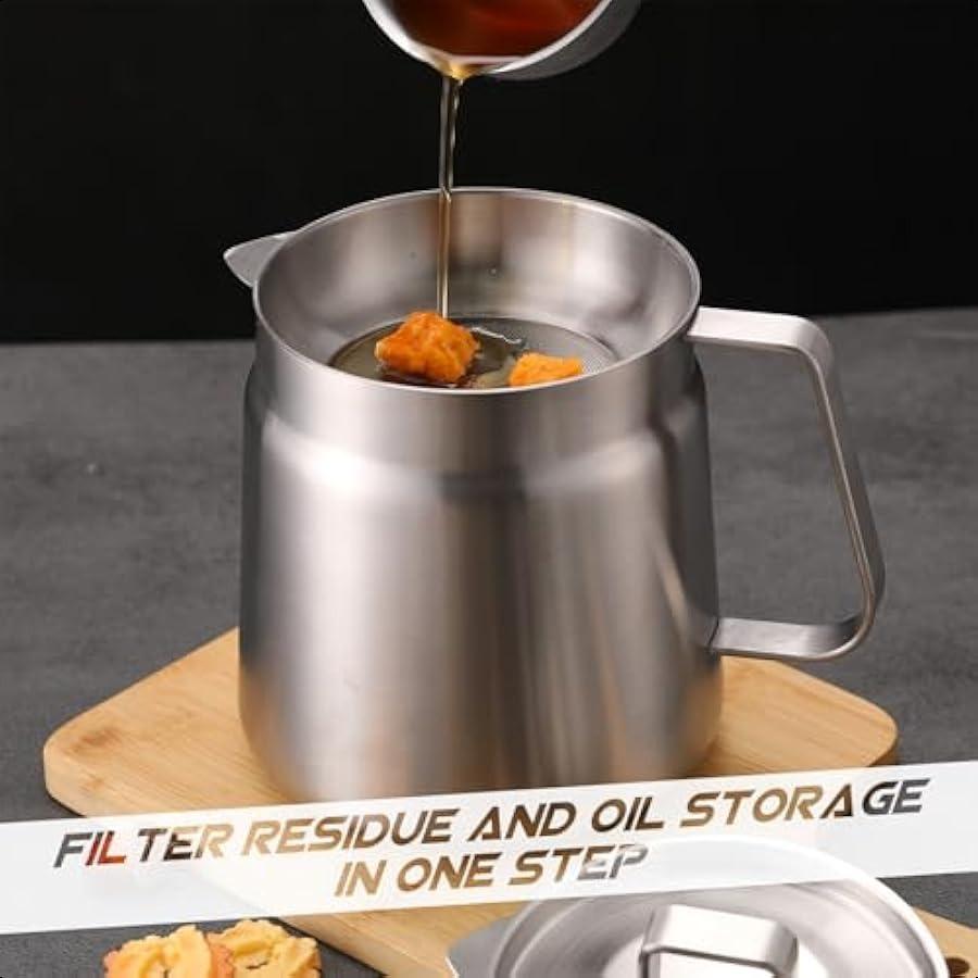 2.1 Quarts 2 Liter Stainless Steel Kettle Pot Multipurpose Cooking Pot Brushed Stainless Steel Saucepan Suitable for Butter Ram