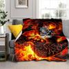 1pc Dragon Vs. Wizard: Epic Battle Cartoon Blanket,Portable Throw for Travel & Camping, All Season Cozy Blanket,Ideal Gift