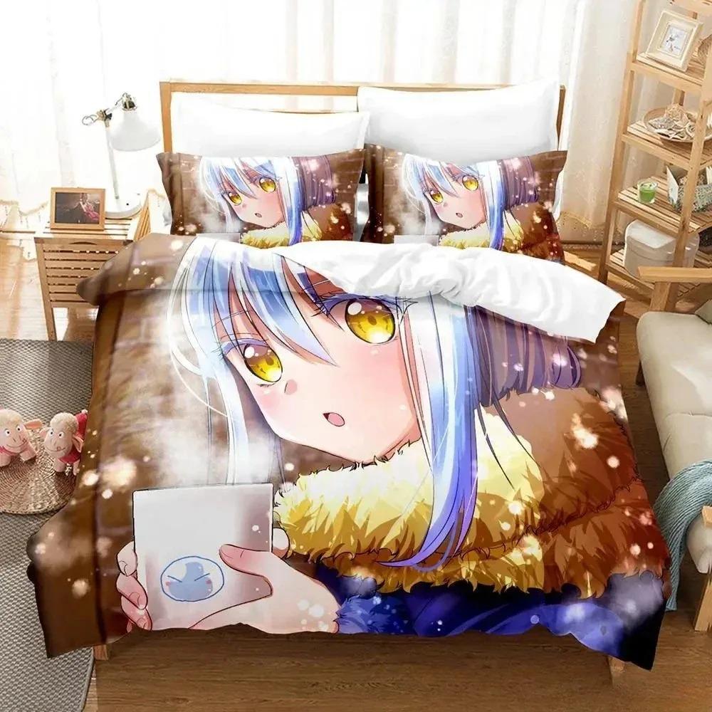 That Time I Got Reincarnated As a Slime Bedding Set Single Twin Full Queen King Size Bed Set Adult Kid Bedroom Duvet Cover Sets