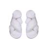 Fashion Cross opening spring and autumn home anti slip flat bottomed couple style fashionable and simple open toed hairy slippers