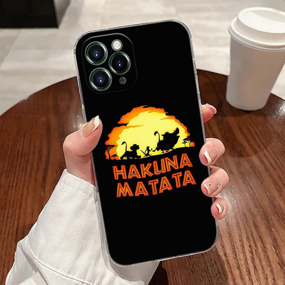 The Lion King HAKUNA MATATA Transparent Phone Case For iPhone 17 Pro Max 17E 11 12 13 14 15 16 Pro Max Plus 17 Air 16E 7 X Cover