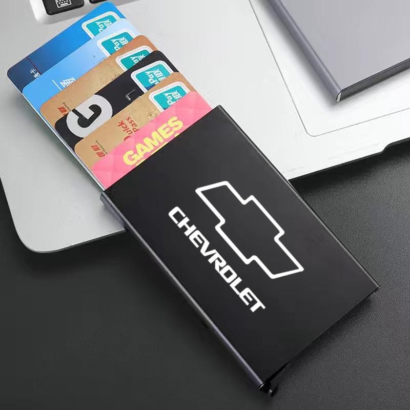 

Smart Wallet Credit Card Holder Metal Thin Slim Men Women Wallets Pop Up For Chevrolet Colorado Cruze Spark Captiva Malibu Trax
