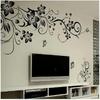 Self-adhesive Butterfly & Flower Vine Wall Stickers for Living Room TV Background