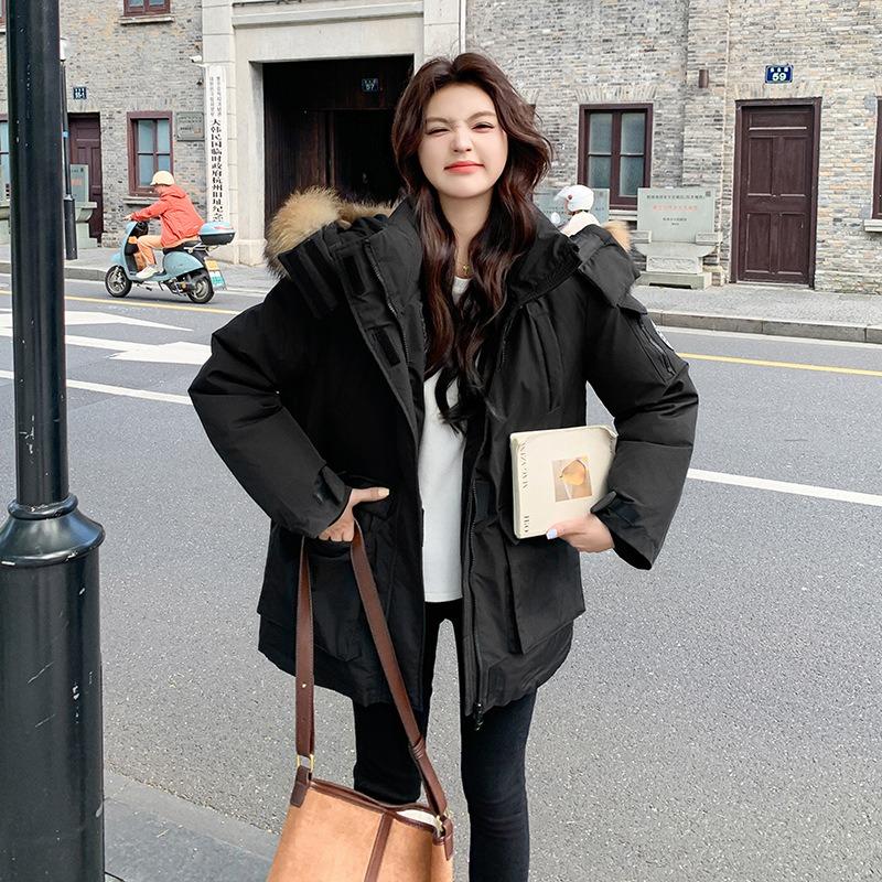 Tooling Large Fur Collar Down Cotton-padded Clothes Female Students Loose Thickened Cotton-padded Clothes Winter Pie Overcome Cotton-padded Jacket