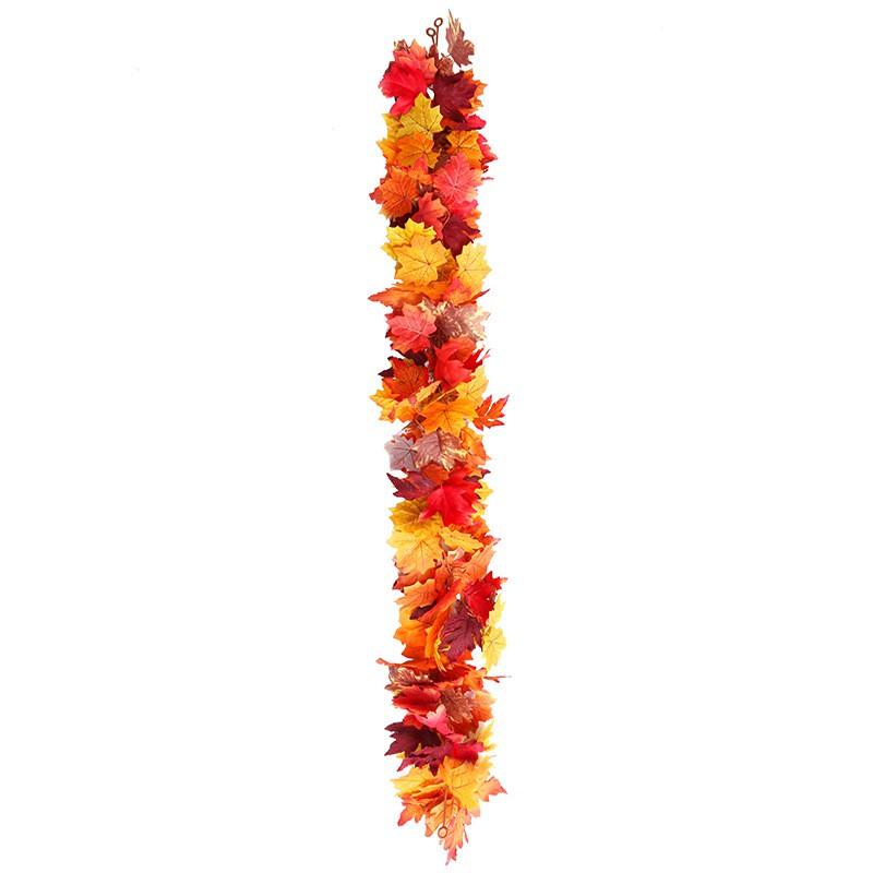 Artificial Maple Vine Decor 1.75m Long With 6-Leaf Cycle Outdoor Garden Festival Party Decoration